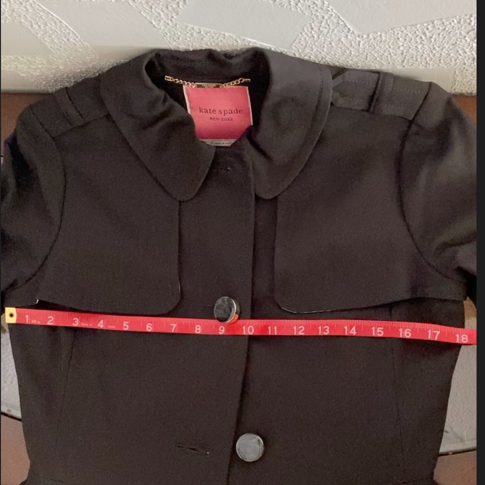 Kate Spade Black Belt Coat NWT - Picture 10 of 12
